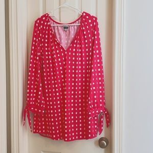 Mud Pie Blouse with Tie detail sleeve